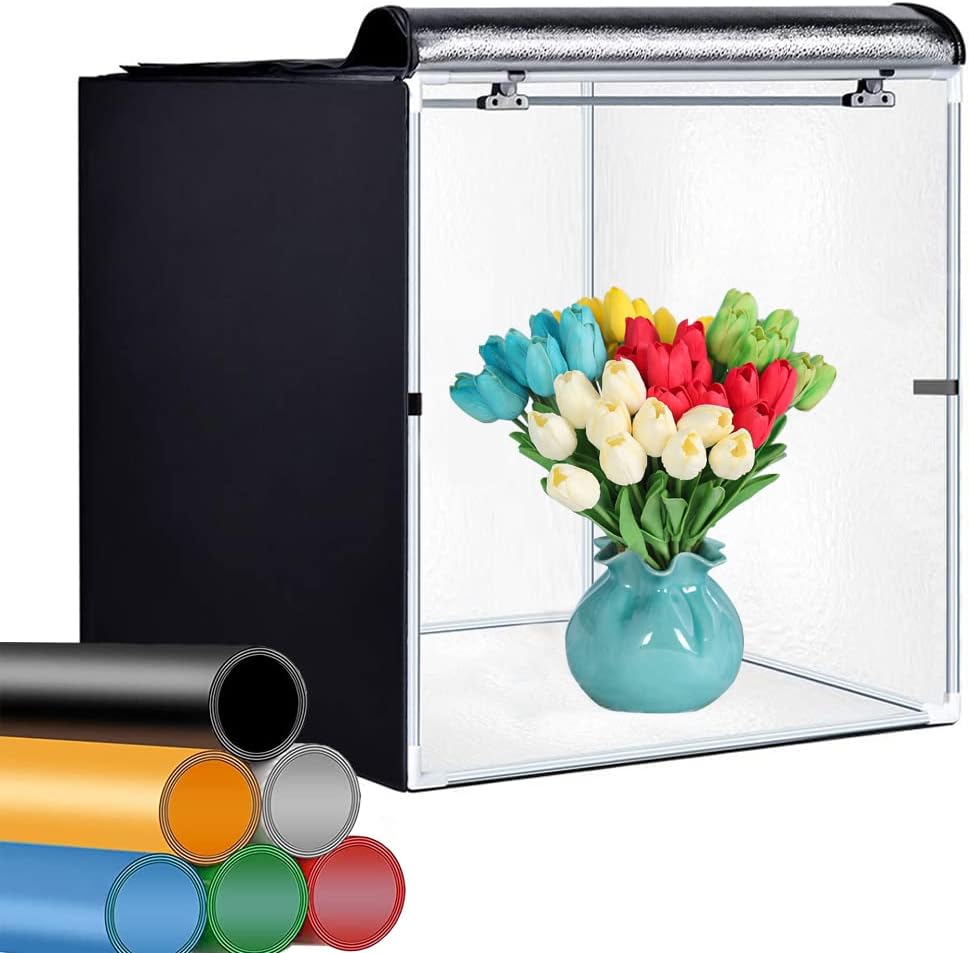 Portable Foldable 32 x 32 Inch Photo Studio Light Box with 3 Color Backdrops H75008