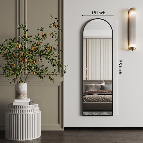 Black Arched Full Length Mirror R806385