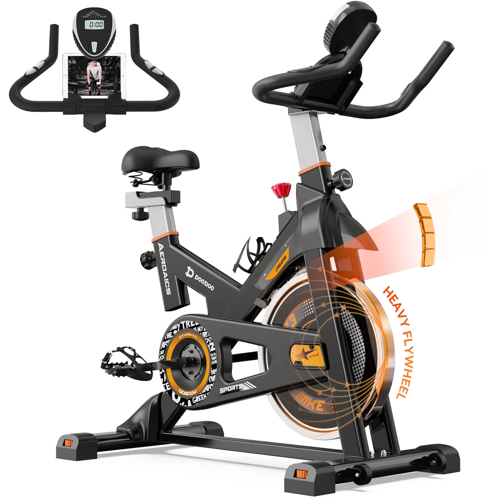 Stationary Magnetic Resistance Exercise Bike with LCD Monitor I536336