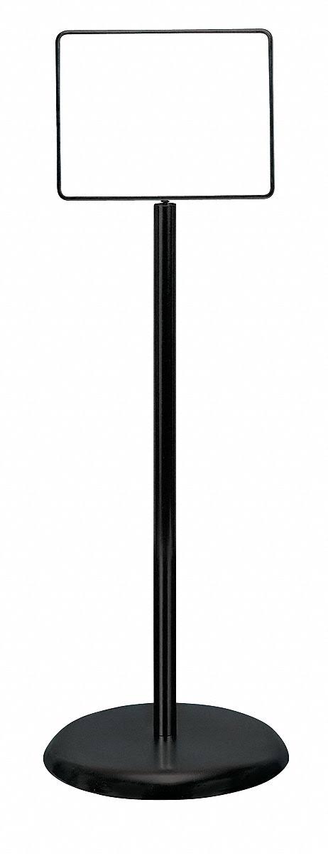 Black Metal Pedestal Sign Holder A671385