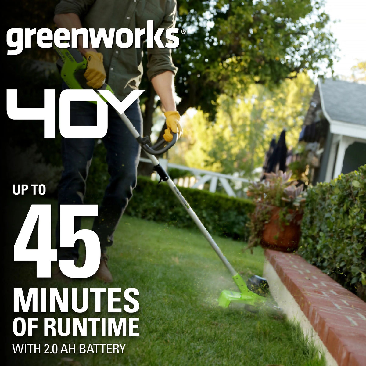 40V 12 String Trimmer with Battery & Charger W825