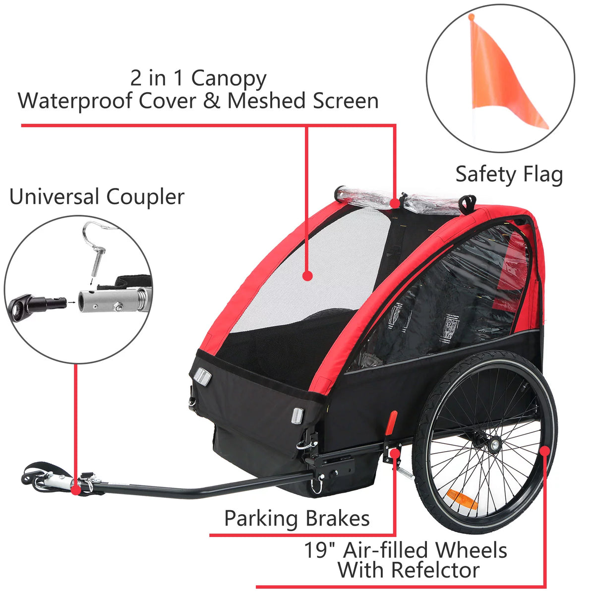 Foldable Kids Bike Trailer Z932469