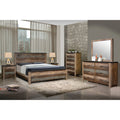 King Panel Bed Antique Multi-color U838537