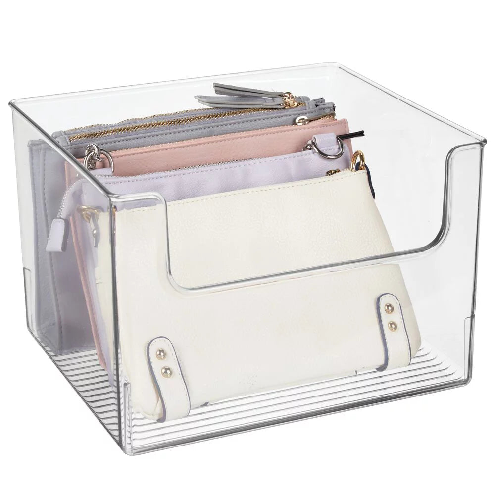 Clear Plastic Storage Organizer Bin 8 Pack O7026