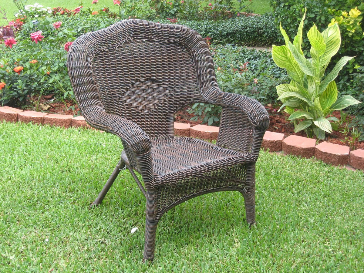 Resin Wicker Patio Chairs Set of 2 G327807