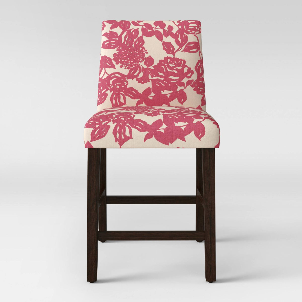 Abstract Raspberry Rose Counter Height Barstool O316