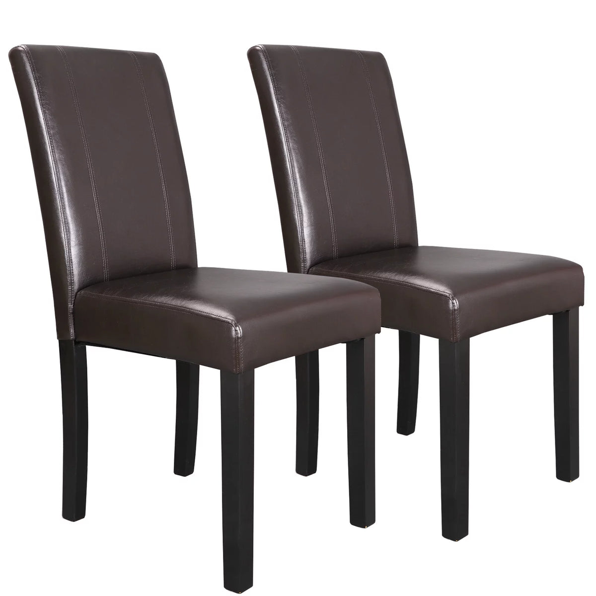 2 Pack Brown Leather Dining Chair U623