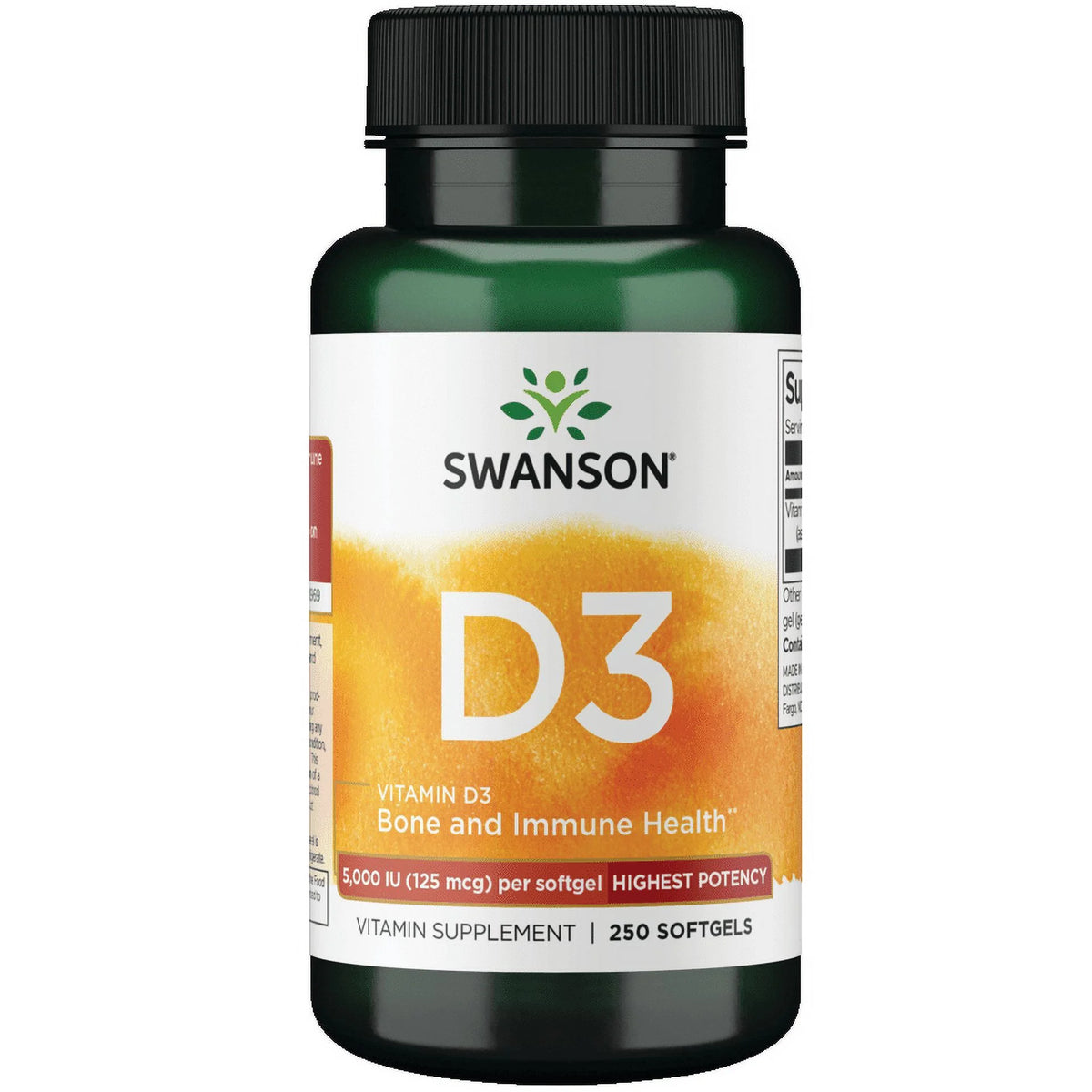 Vitamin D-3 Softgels 5,000 IU 250 Count O9470