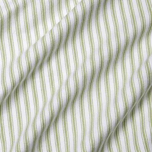 Red and White Stripe Woven Cotton Apron with Pocket M343