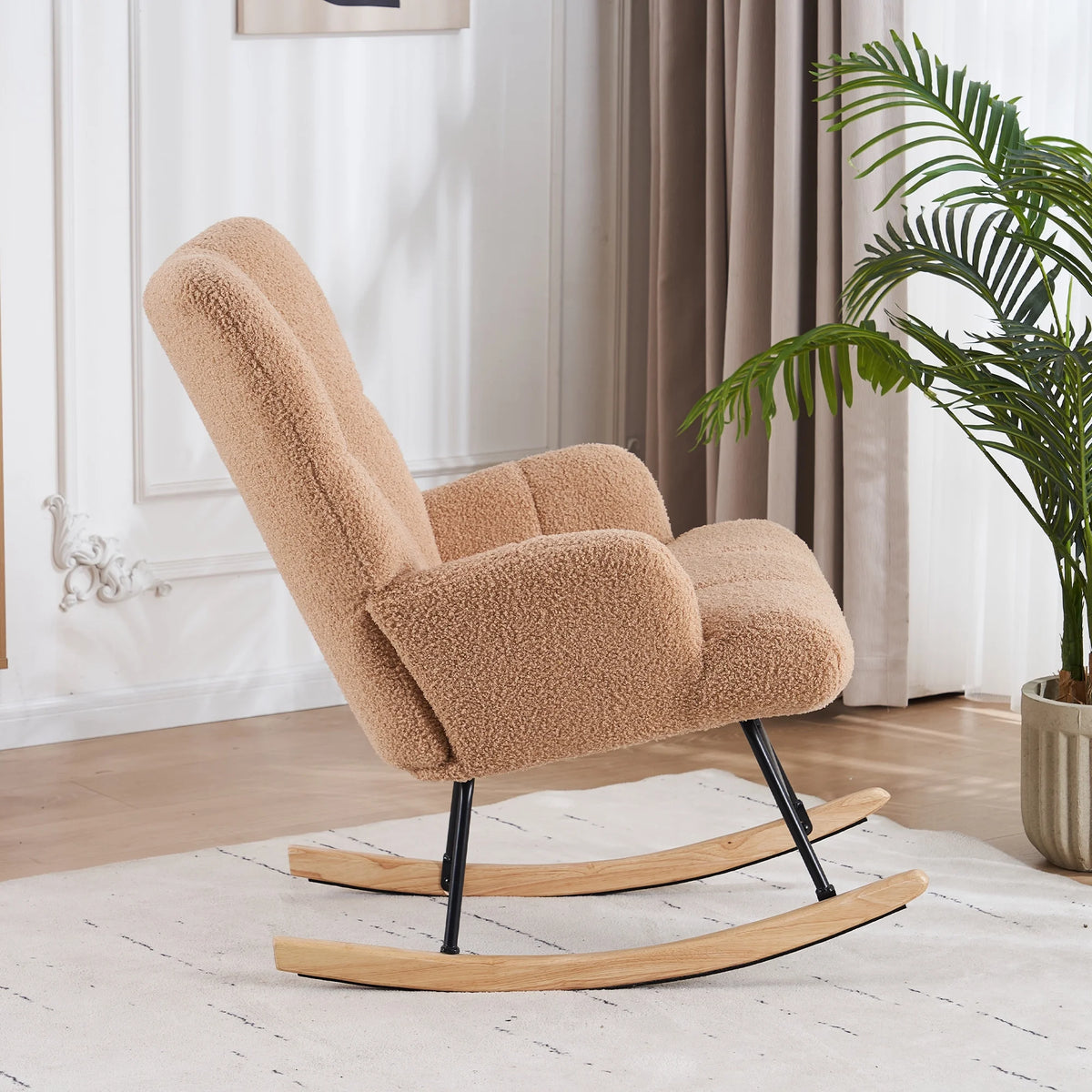 Teddy Velvet Rocking Accent Chair C9001