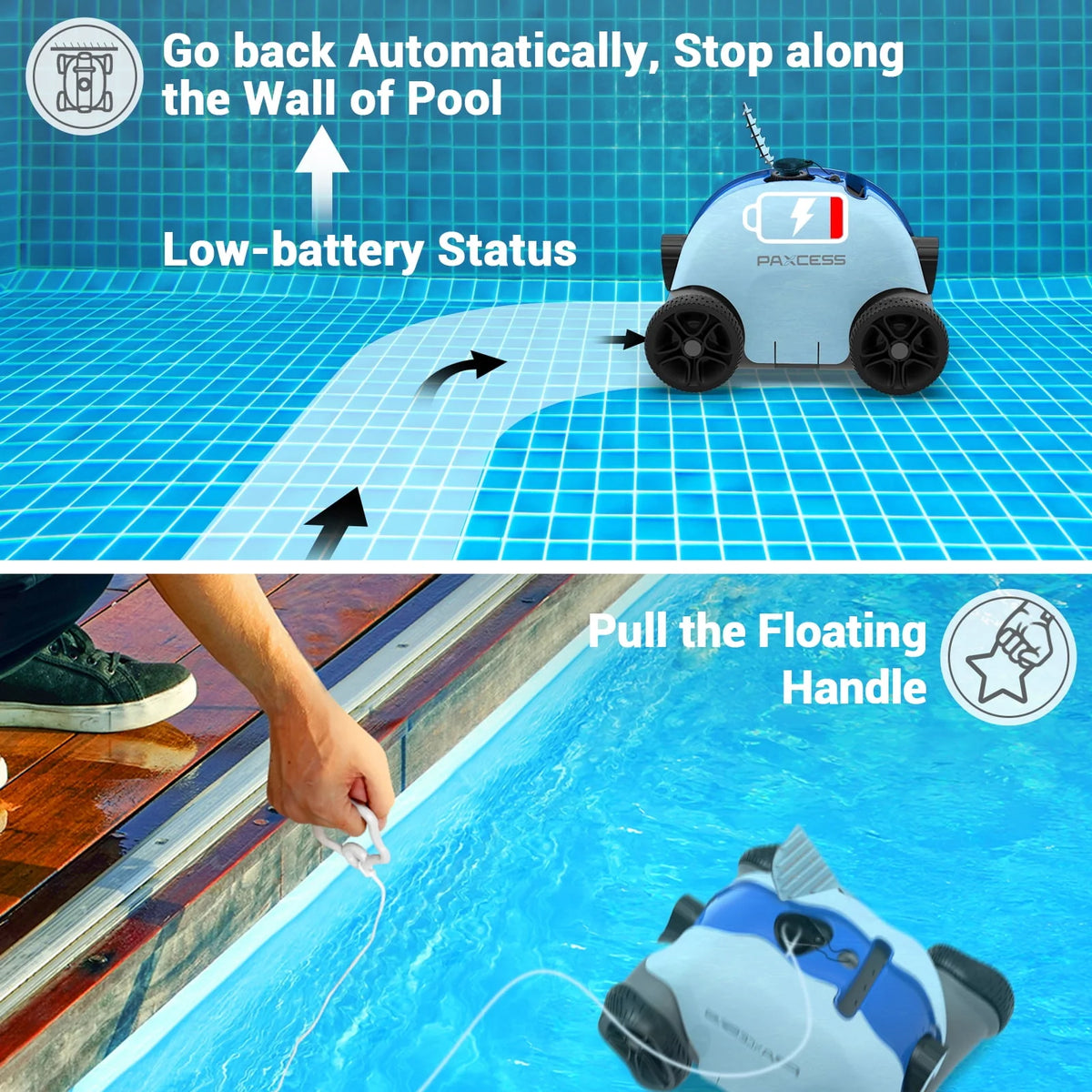 Cordless Automatic Robotic Pool Cleaner L78305
