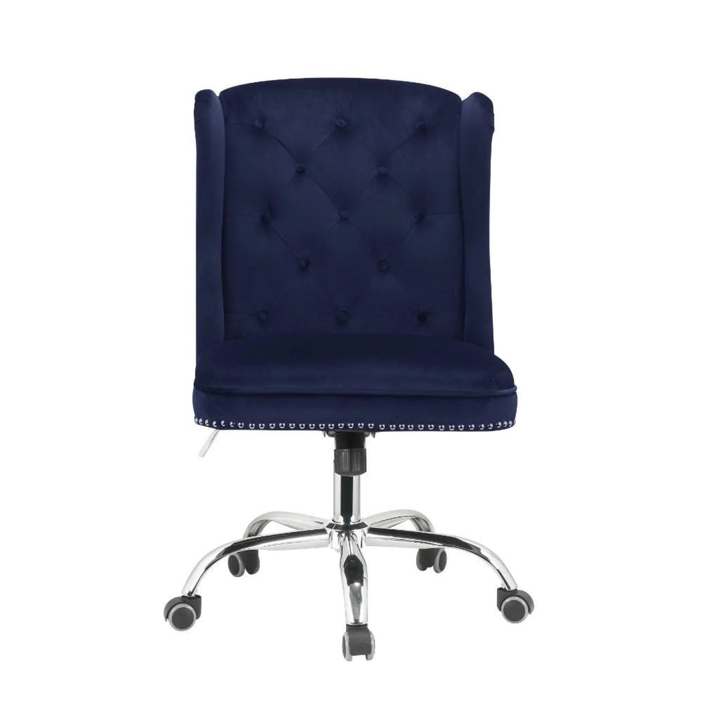 Midnight Blue Velvet Office Chair Z29218