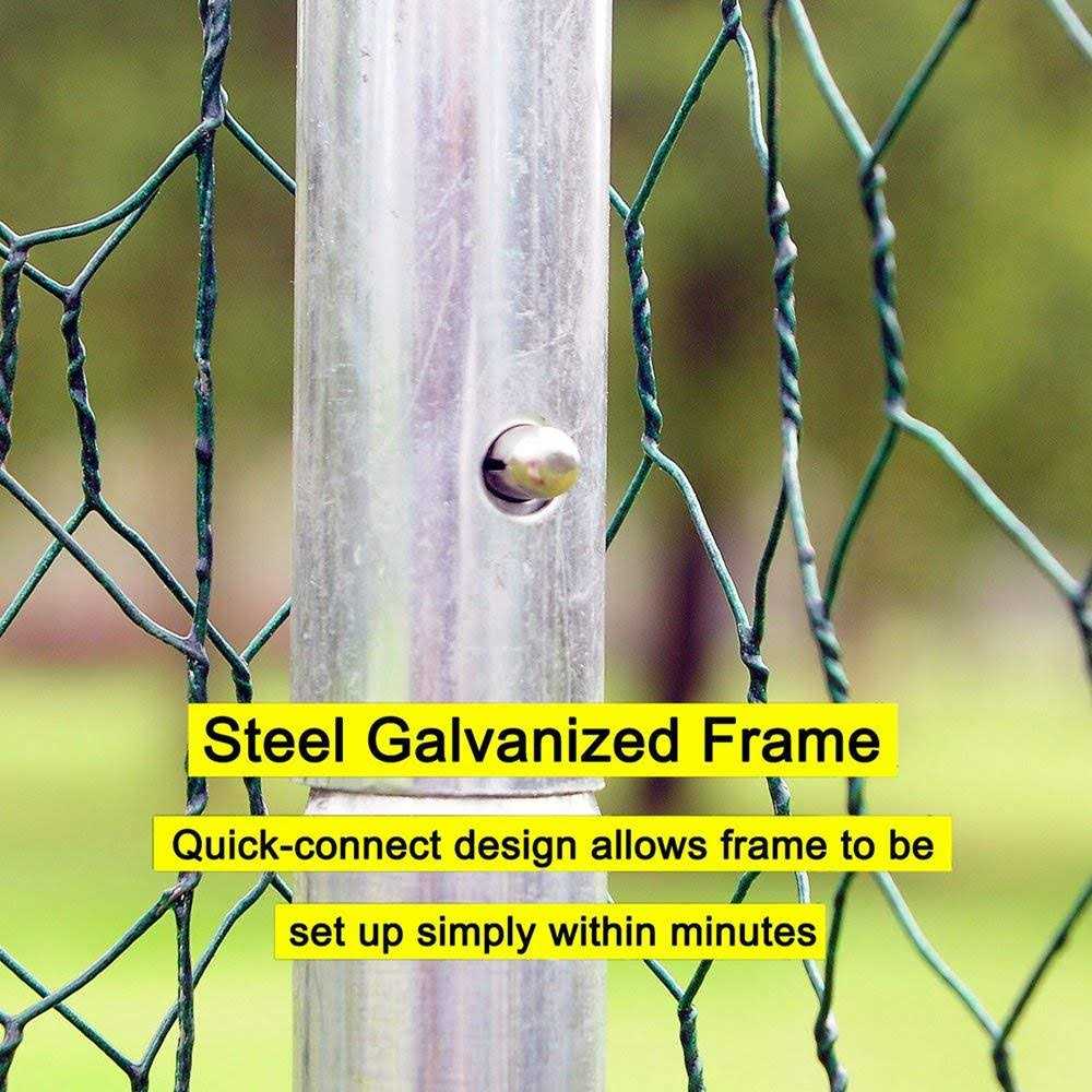 Large Walk-in Metal Chicken Coop with Waterproof Cover C3899
