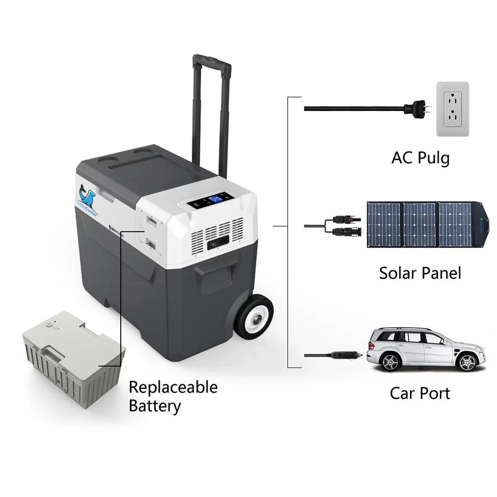 Portable Solar Fridge/Freezer 42 Quarts and 90W Solar Panel R80336