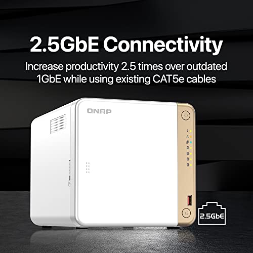 4 Bay Desktop NAS with Intel Celeron Dual-core Processor and 2.5GbE Network Connectivity L822