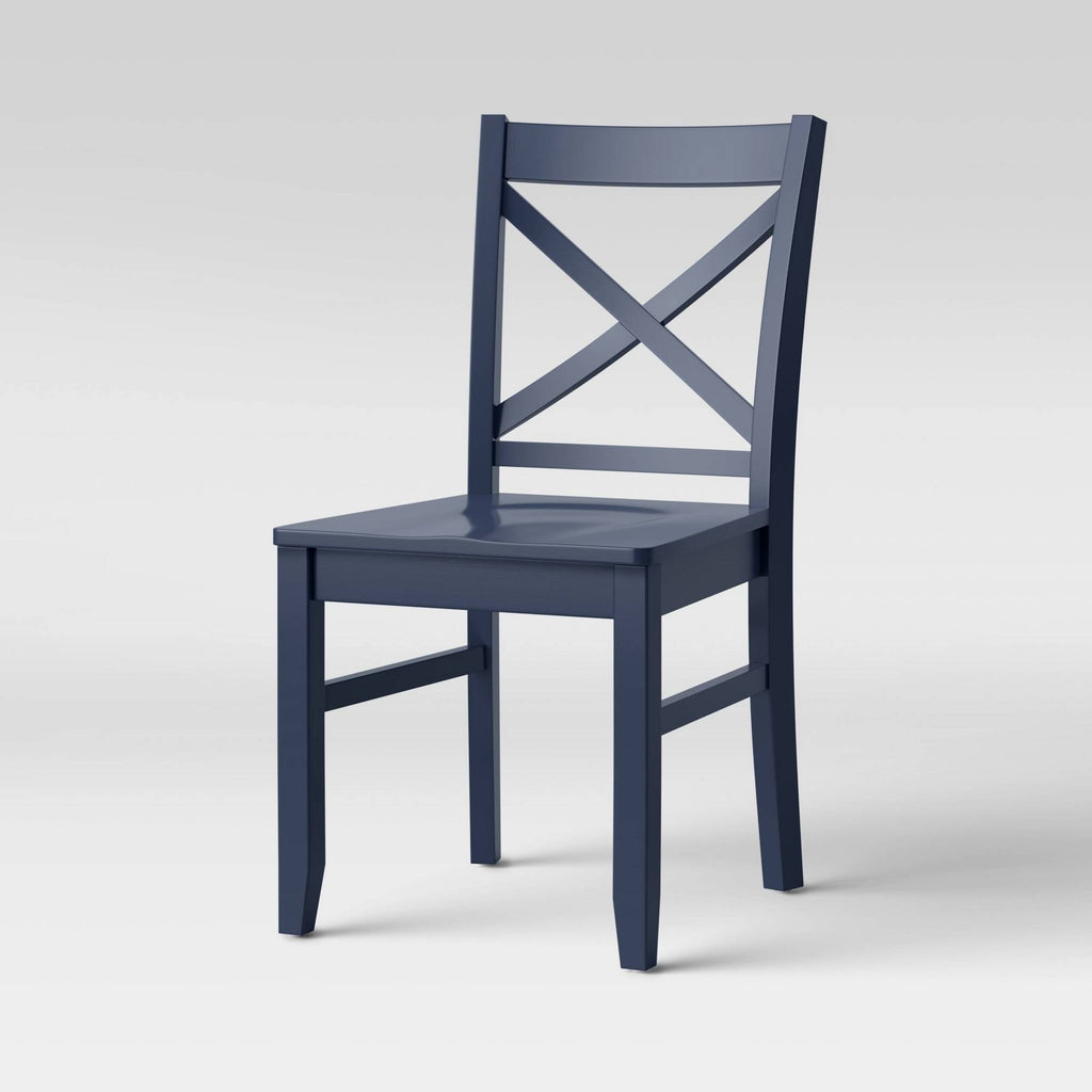 Set of 2 Dark Blue Dining Chair P4730