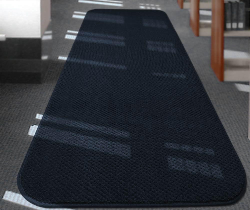 Skid-Resistant Carpet Runner Navy Blue 12 Feet x 27 Inches R636866