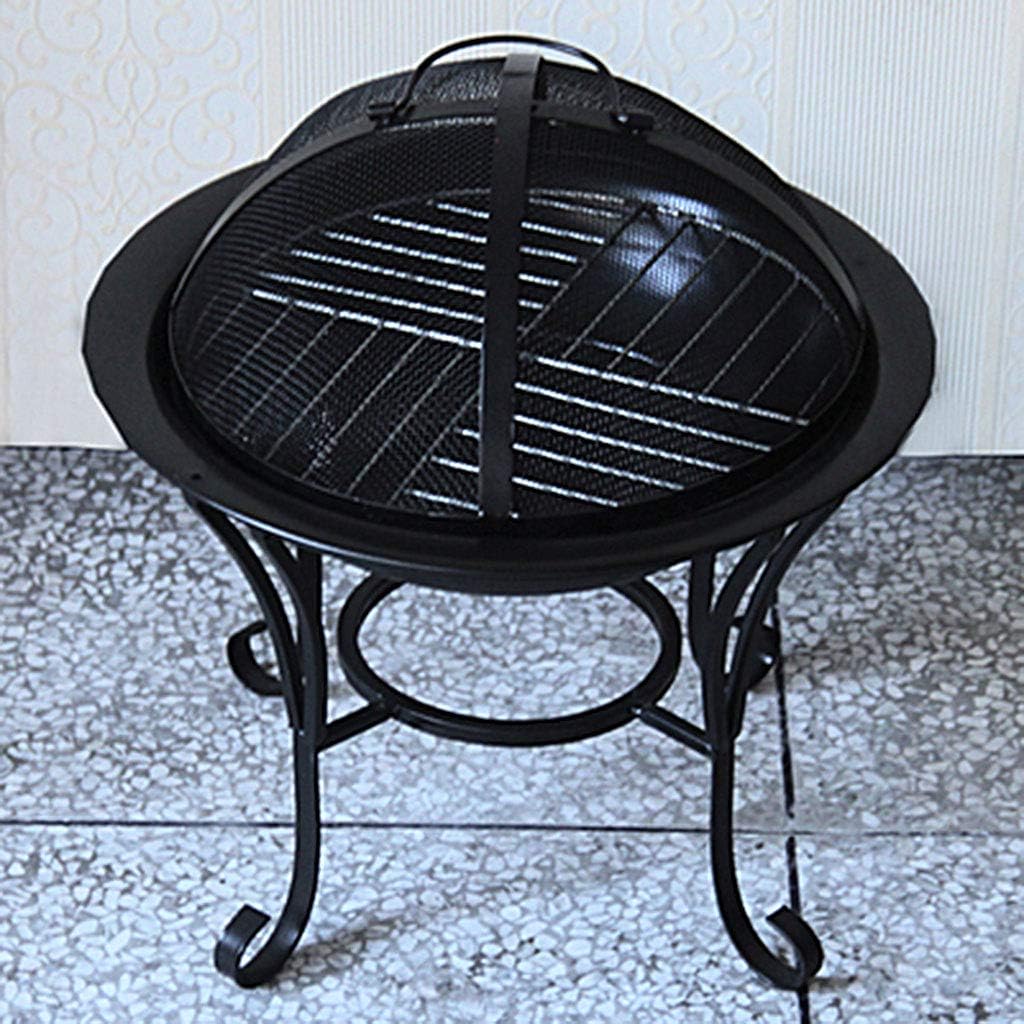 Outdoor Wood Burning Steel Fire Pit with Spark Screen Z136