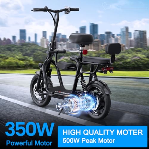 Electric Scooter with Seat, 36V/48V, 350W/500W Motor, 20 Mile Range, 17.4mph A33981