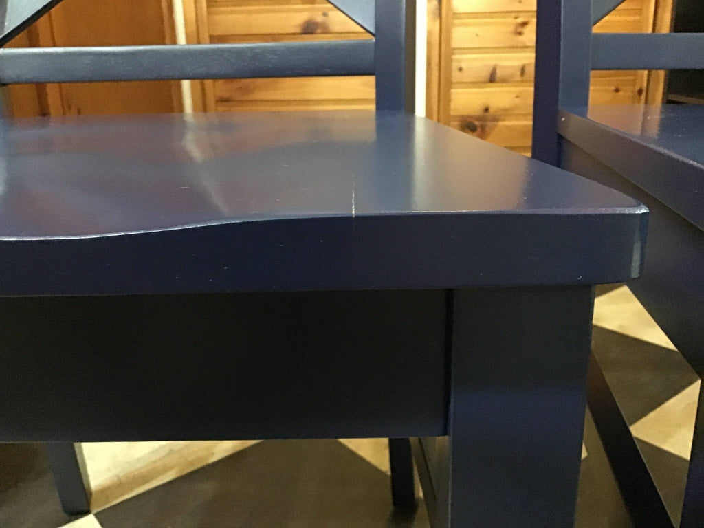 Set of 2 Dark Blue Dining Chair P4730