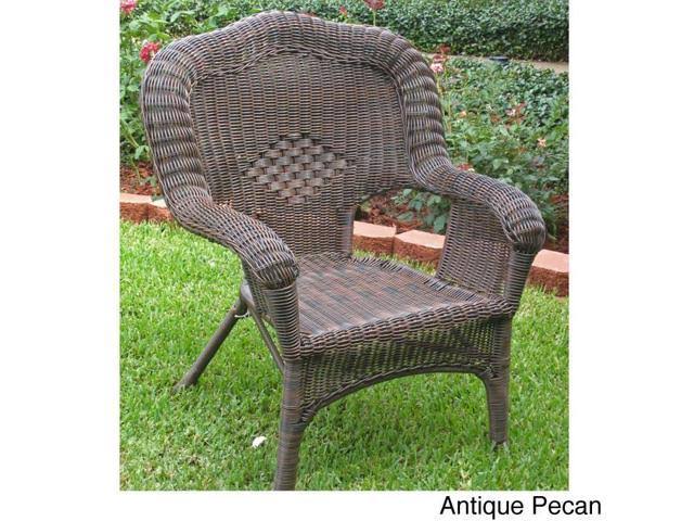 Resin Wicker Patio Chairs Set of 2 G327807