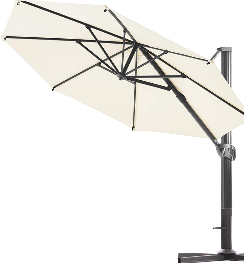 11 ft. 2 Tier Aluminum Cantilever Offset Patio Umbrella P61218