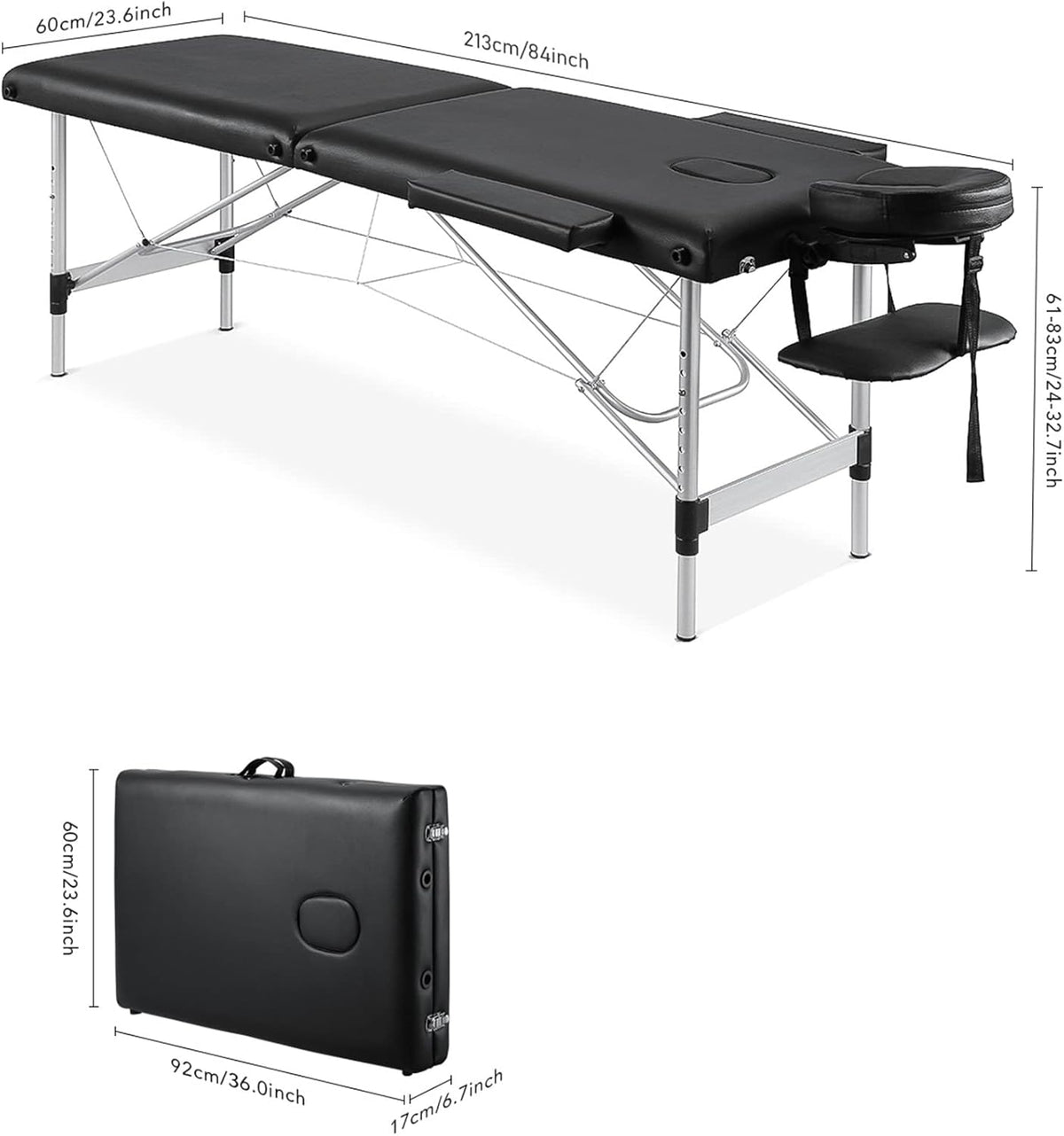 Portable Height Adjustable 2 Section Massage Table I511595
