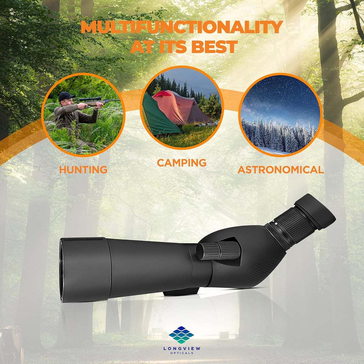 25-75x75 High Definition Spotting Scope with Tripod and Adapter I82509