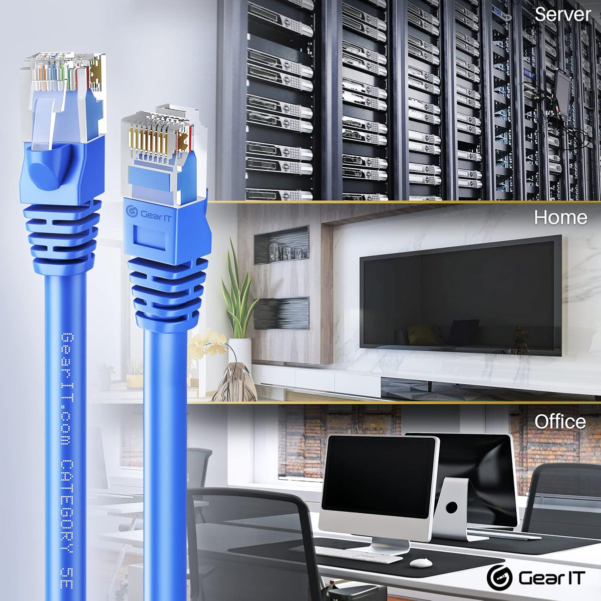 Cat5e Ethernet Patch Cable 3 Feet Blue P463