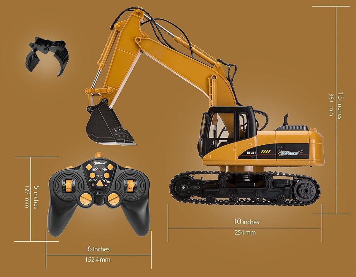 15 Channel Remote Control Excavator Construction Tractor K49573