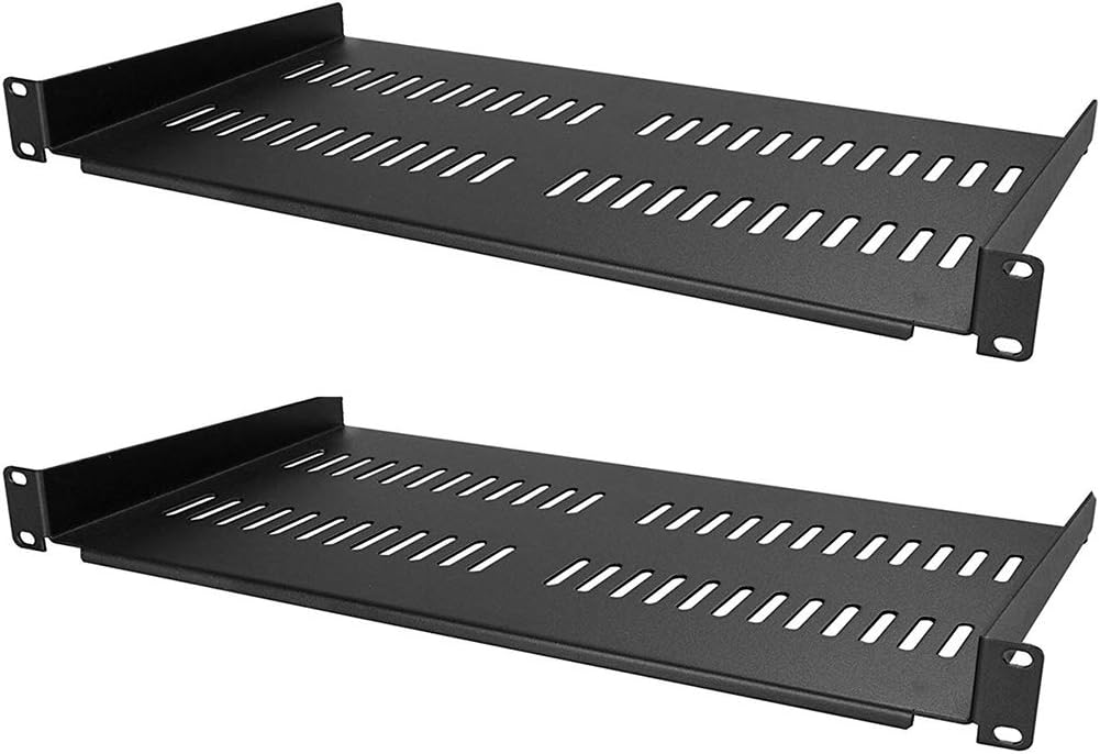 Heavy Duty Steel 1U 19'' Vented Shelf 2 Pack P8872