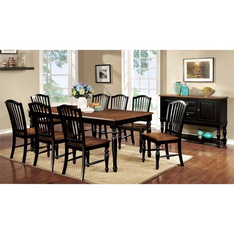 Antique Oak Dining Chair Set of 2 D5381