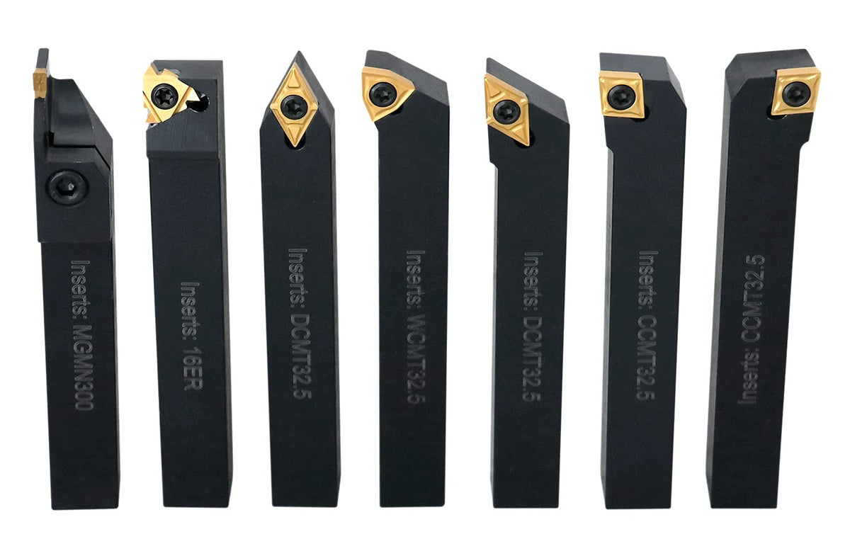 5/8'' Shank 7 Pc Indexable Carbide Turning Tool Set I267