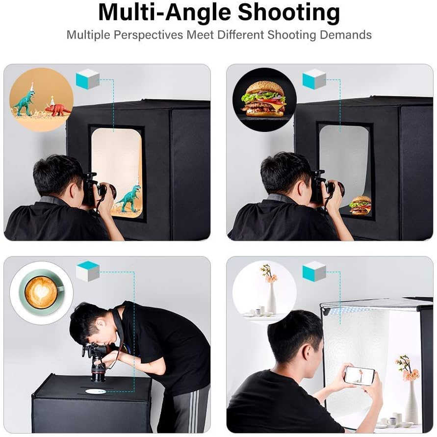 Portable Foldable 32 x 32 Inch Photo Studio Light Box with 3 Color Backdrops H75008
