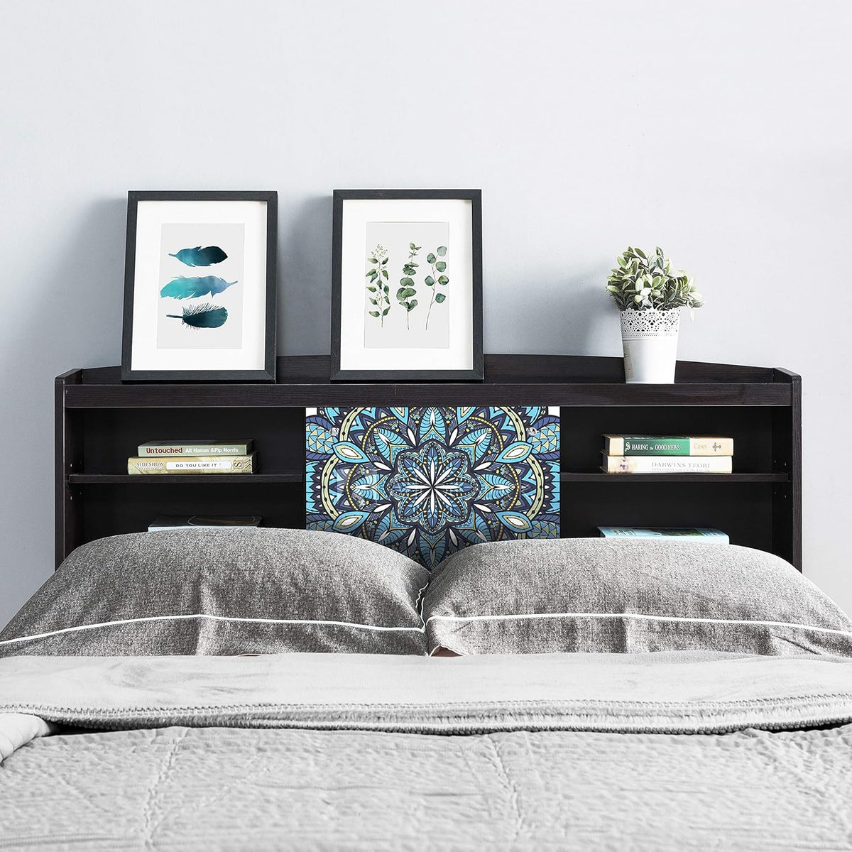Queen-Size Bookcase Headboard U412