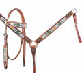 Cactus and Navajo Print Beaded Inlay Tack Set P78443
