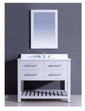 Solid Wood Frame Plywood Interior Pure White Finished Cabinet A5897