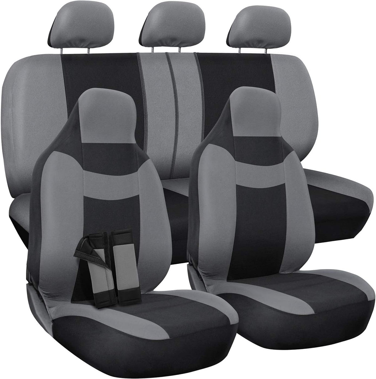 Poly Cloth Car Seat Cover 10 pc Set R7450