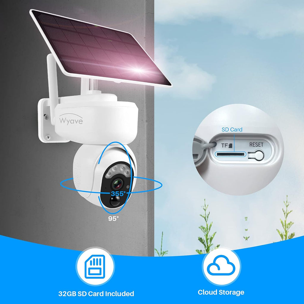 Battery Powered 1080P Solar Security Camera K35105
