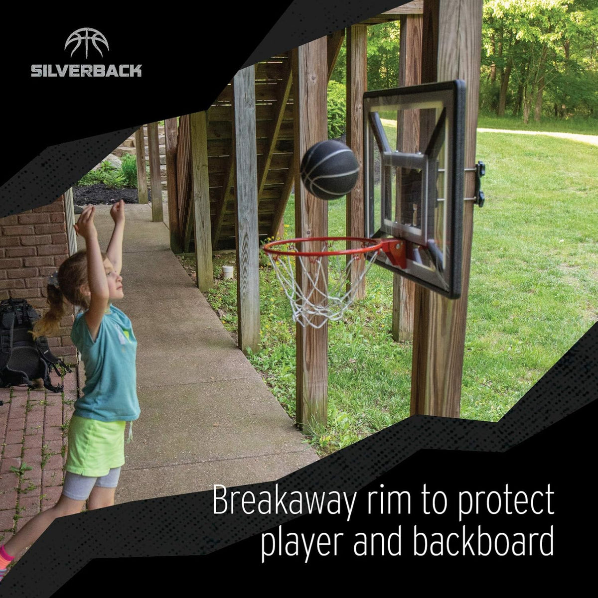 Youth Basketball Hoop with Mounting Technology, Black K824