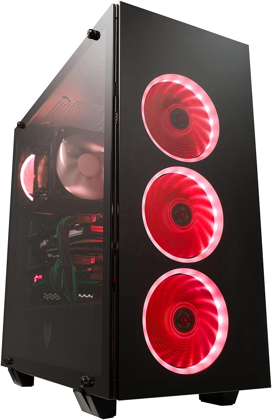 ATX Mid Tower PC Gaming Case with Tempered Glass Panels N707