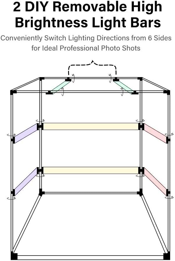 Portable Foldable 32 x 32 Inch Photo Studio Light Box with 3 Color Backdrops H75008