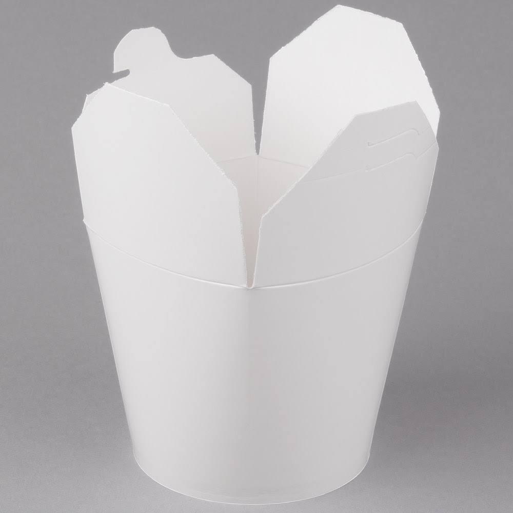 White 26 oz Microwavable Paper Take-Out Container 500/Case P498