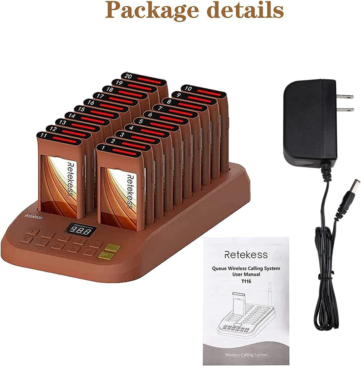 Restaurant Pager with 5 Calling Modes T16025