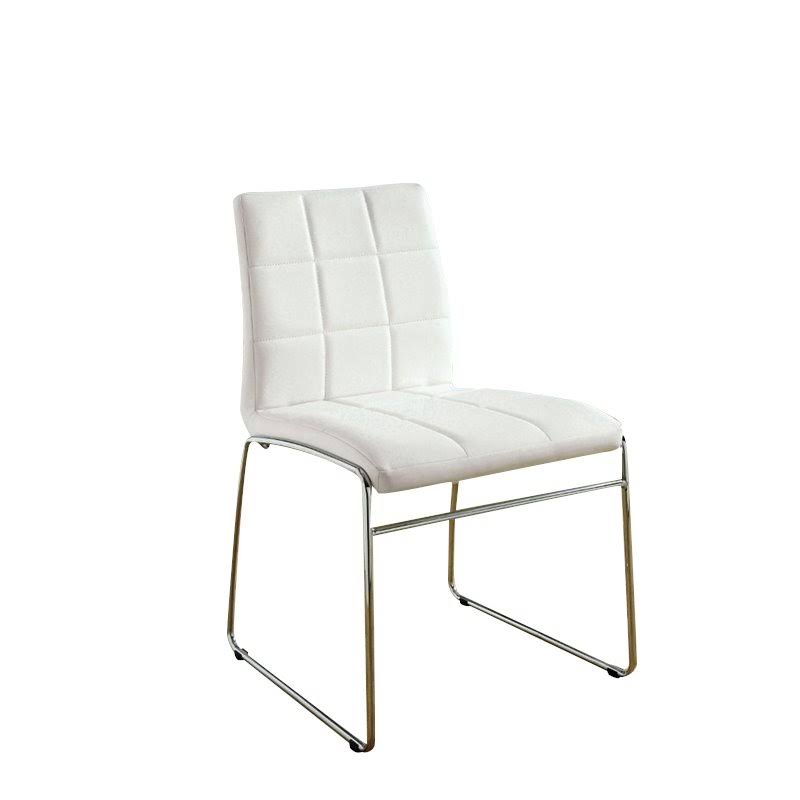 White Upholstered Dining Chair Set of 2 U367390