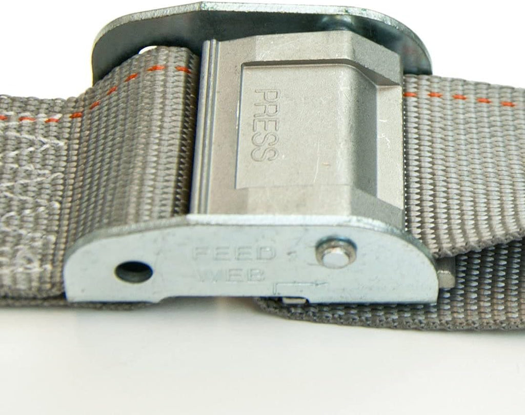 Logistic Strap for E Track, Cam Buckle - 16 Foot, 6 Pack - Gray J837