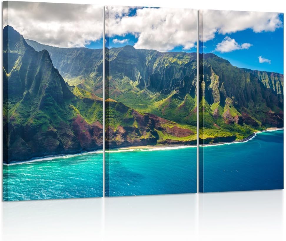 Large Nature Art Poster Print on Canvas 16x32inchx3pcs B34093