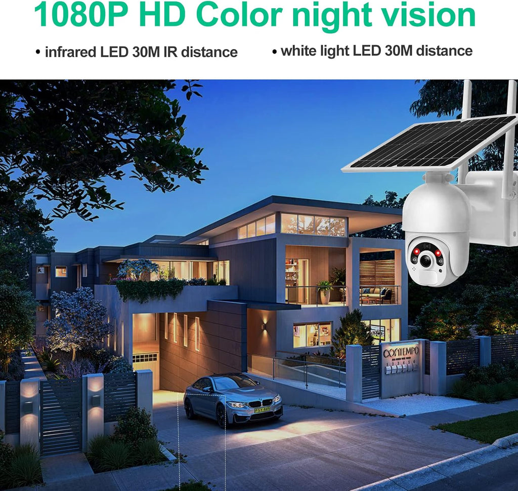 Wireless Solar Security Camera with 1080P Night Vision K4918