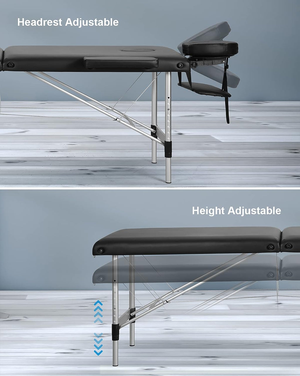 Portable Height Adjustable 2 Section Massage Table I511595