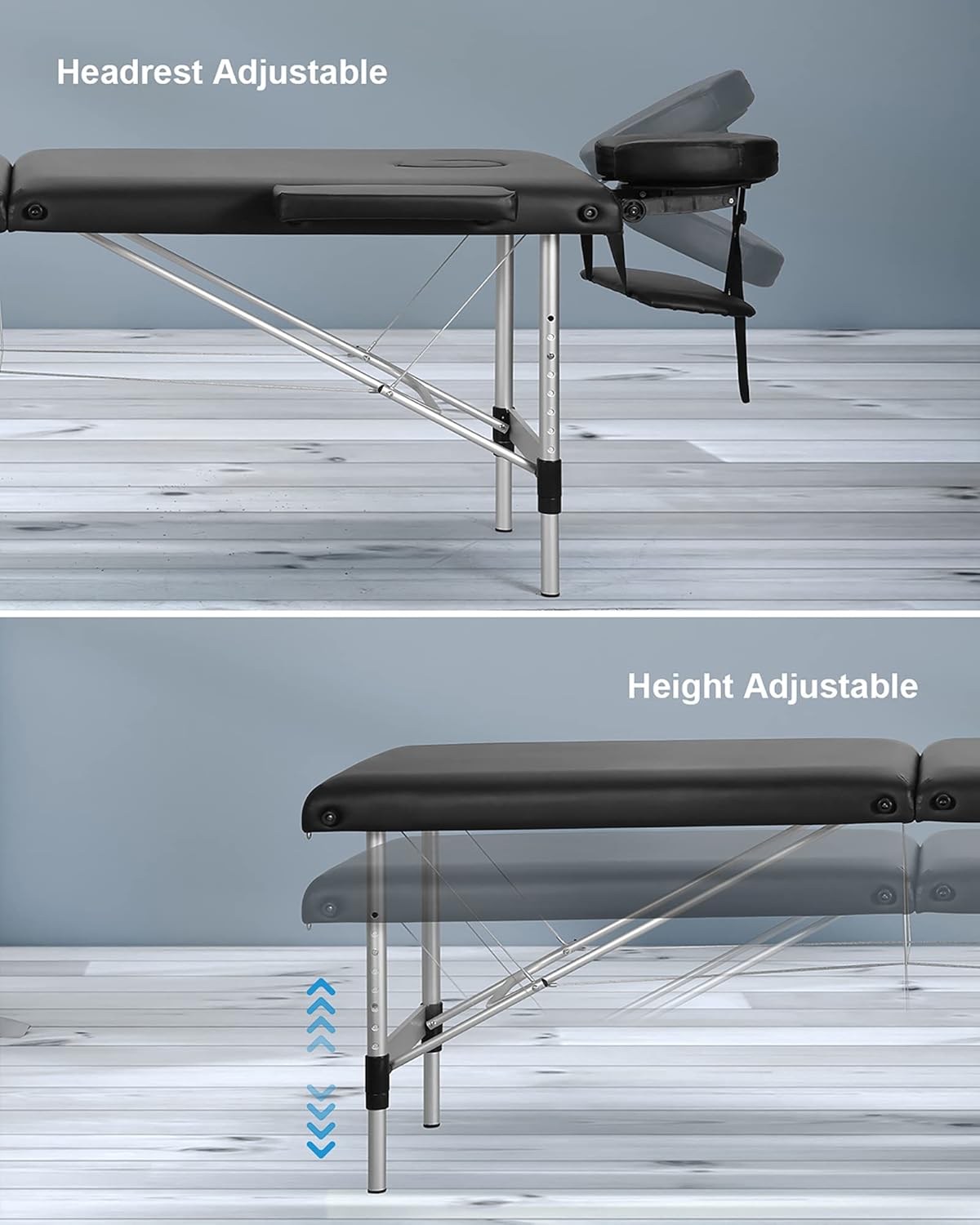 Portable Height Adjustable 2 Section Massage Table I511595